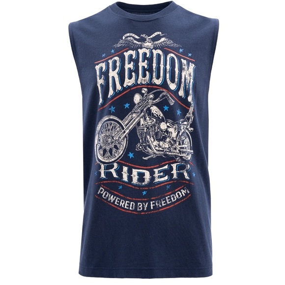 Way To Celebrate Men's Americana Graphic Muscle Tank Top, Size L - Picture 1 of 8